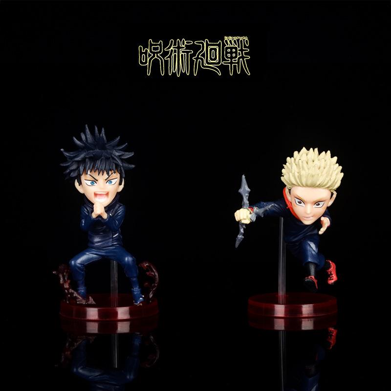 9cm 2pcs Jujutsu Kaisen Fushiguro Megumi Satoru Gojo Itadori Yuji Ryomen Sukuna Action Figure Toys Collection Christmas Gift