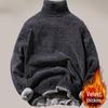 Trendy Men's High Neck Chenille Sweater - Japanese Style Loose Knit Winter Pullover