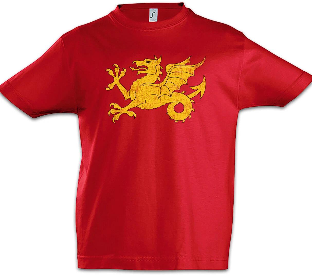 Shire Flag Kids Boys kids boys T-Shirt Dragon England Flag Crest Dragon County 120