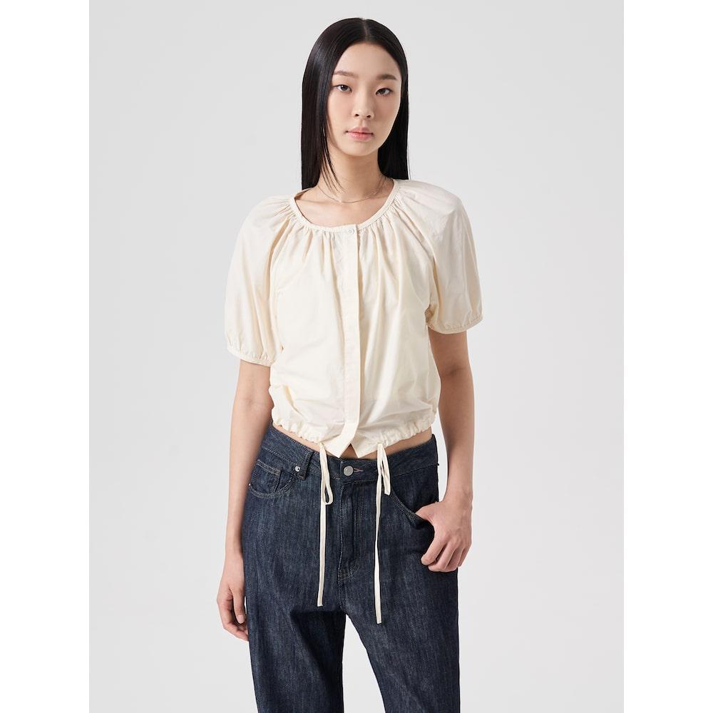 8Seconds Shirred Volume Blouse Ivory (354765Mq10) Ivory/S