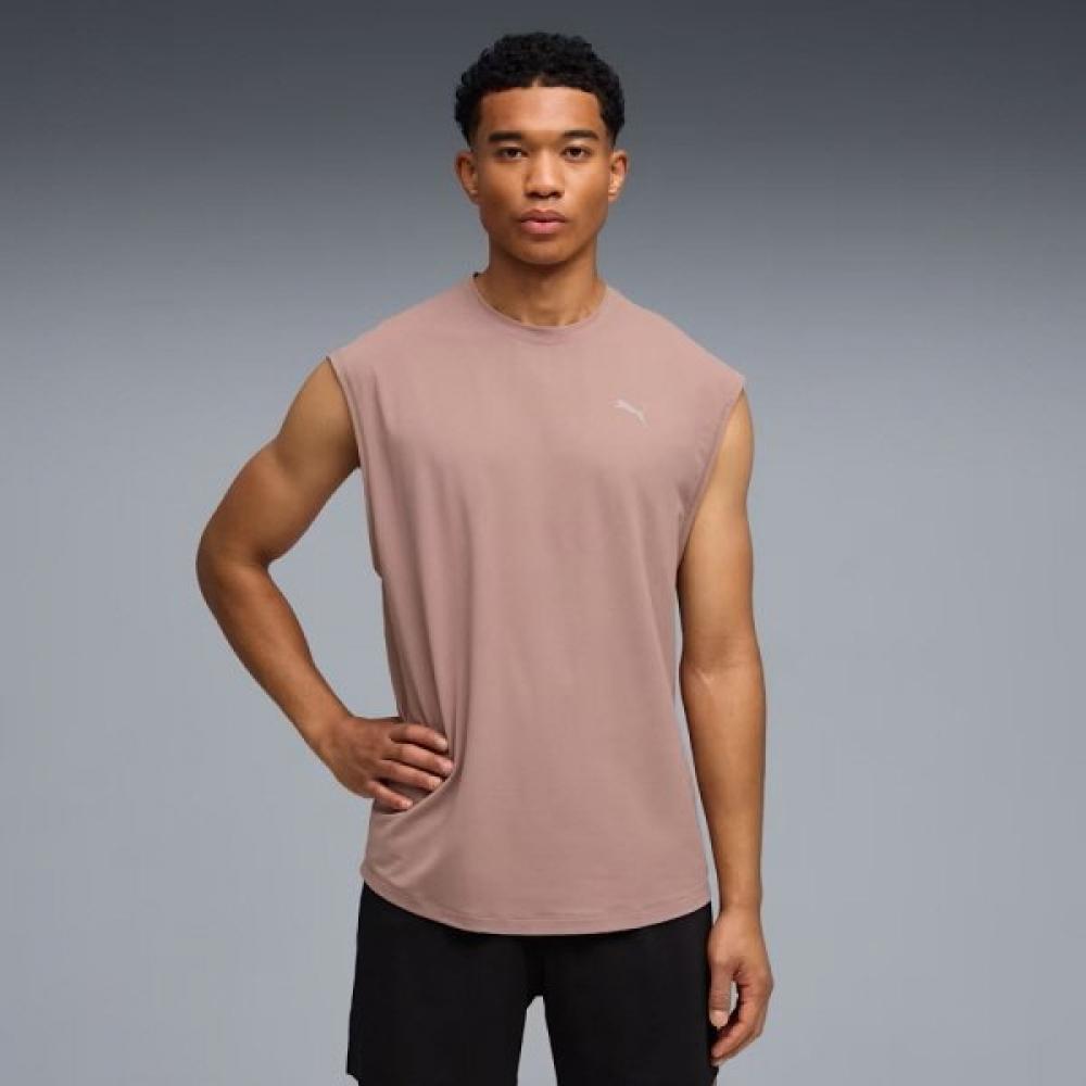 

PuMa Men S Running ShorT Sleeve T ShirT Coolcell SleeveleSS M 88 Sandstone/M(95)