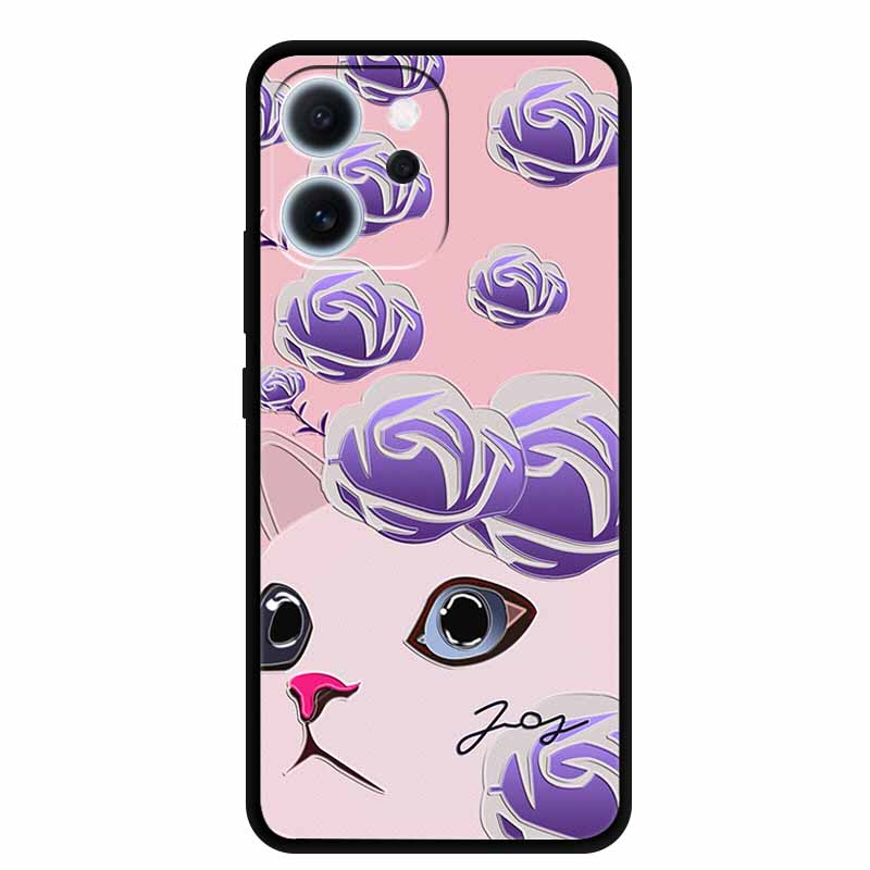 3D Flowers Emboss Fundas For OPPO Reno 15F 5G Case Soft Silicone Phone Cases For OPPO Reno 15F Back Covers Shell Coque 6.57"