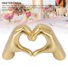 Herz Hände Skulptur Harz Ästhetische Geste Dekoration Modernes Herz Zeichen Statue Kunst Figur für Couchtisch Regale Hochzeit Golden