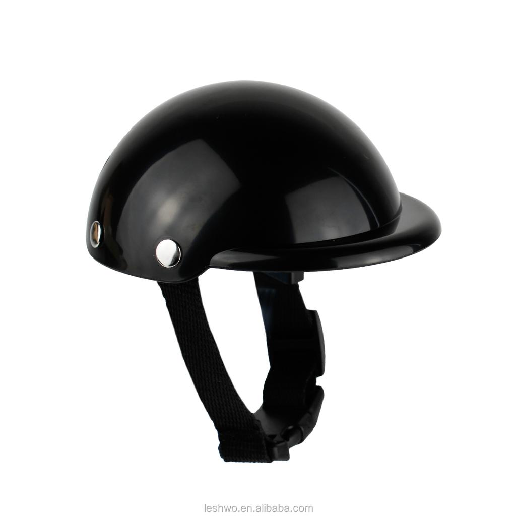 Pet Helmet Motorcycle Bike Riding Doggie Cap Black for Small Dogs Puppy