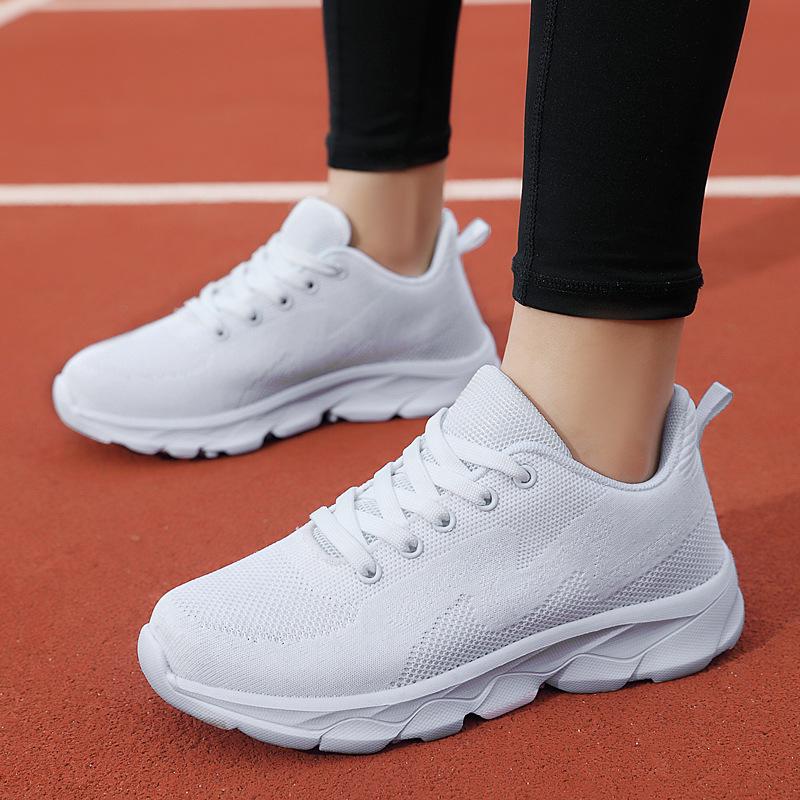 

Women s Lightweight All-Black Mesh Sneakers - Breathable, Casual, Soft-Soled Running Shoes for Summer, Travel, & Plus Sizes. 35 белый