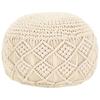 Day and Night - Day and Night Handmade Cotton Macrame Pouf 45x30 Cm