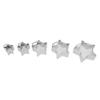 5PCS Cookie Cutter Set Stainless Steel Stars Shaped Biscuit Cutter Molds for Home Cake Kitchen