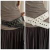 Snap Button Wide Women's Belt Gothic Dress Jeans Belt Vintage Rivet Waist Belt  Spicy Girls