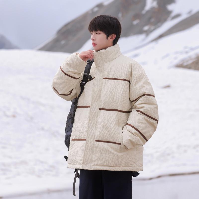 Warm and cold-resistant i stand-up collar down jacket fashion sense winter new Korean version loose casual versatile