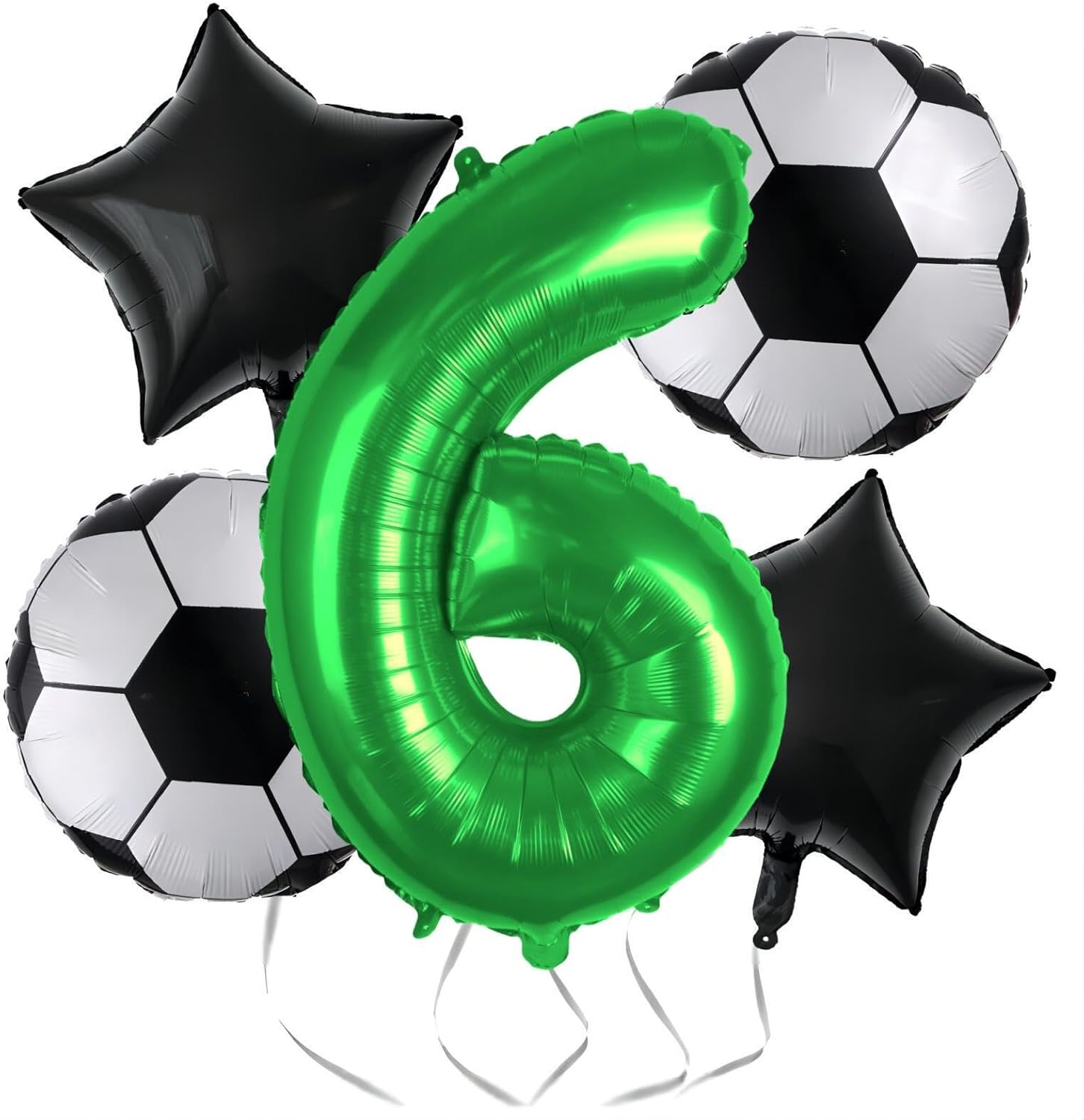 

Набір із 5 зелених цифрових повітряних кульок у формі футбольної зірки, фольгованих кульок діаметром 32 дюйми, підходять для днів народження, річниць та випускних. 6