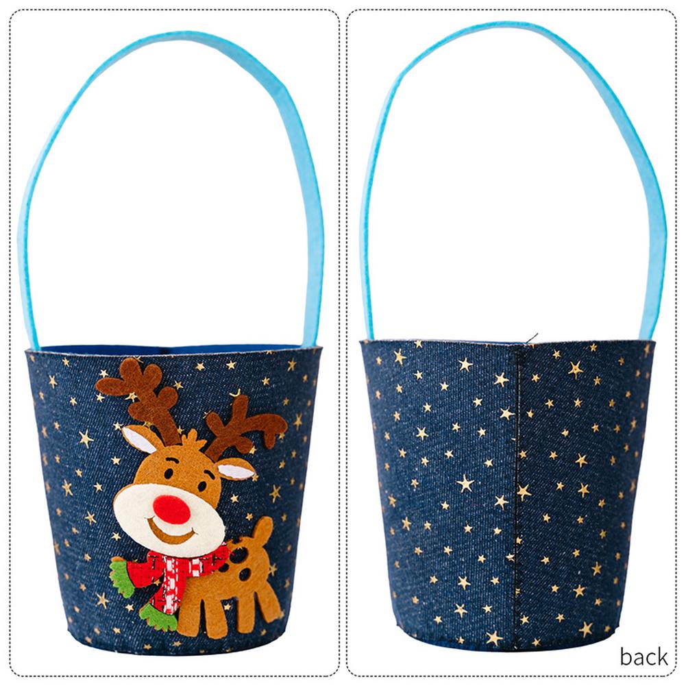 Christmas Bags Fabric Present Bags Santa Claus Tote Cheerful Decoration