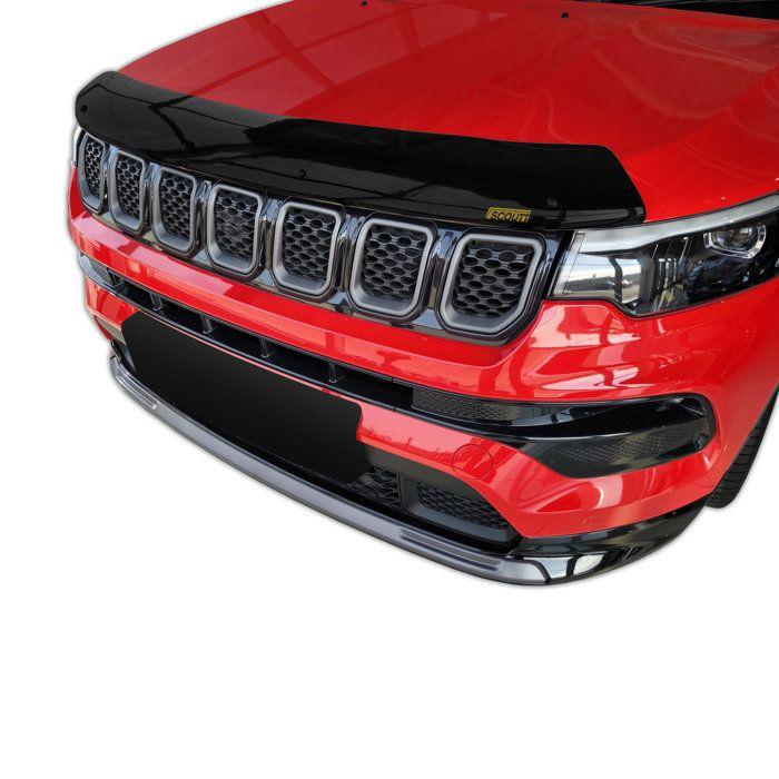SCOUTT | Bra Capot Déflecteur Protection Pour Jeep Compass 2018-2025, Aérodynamique, Assemblage Facile, Aucun perçage requis