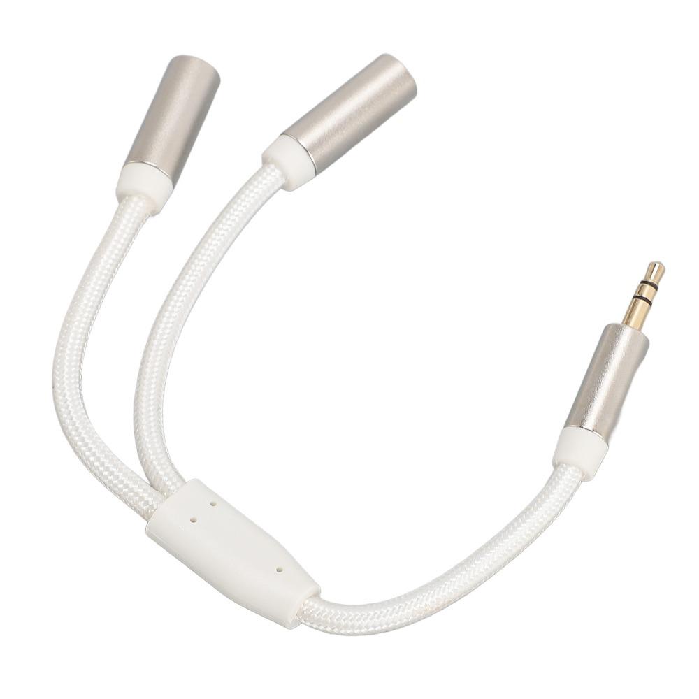 3.5mm 1 Male to 2 Female Headphone Splitter Gold Plated Dual Output Aux Cord for Phone