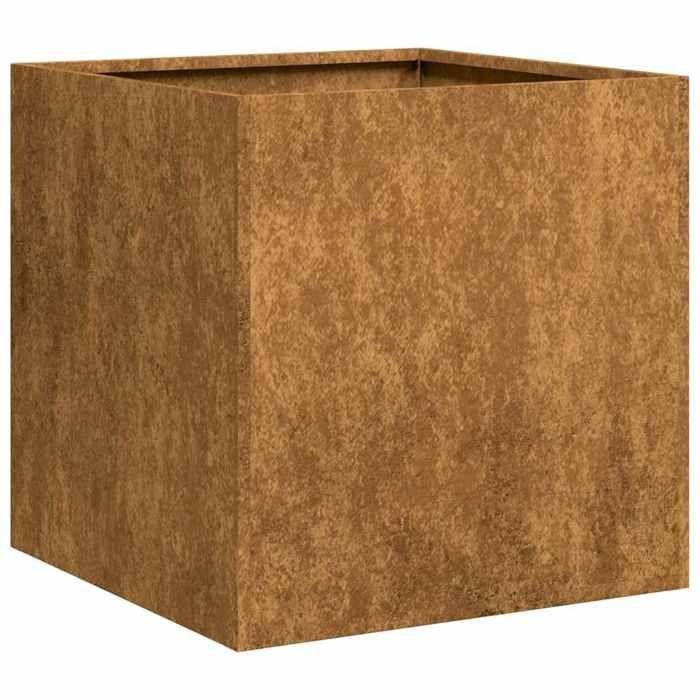 VidaXL Jardinière rouillé 40x40x40 cm acier inoxydable, pot de fleurs, support de plantes, lit surélevé, support de 860667