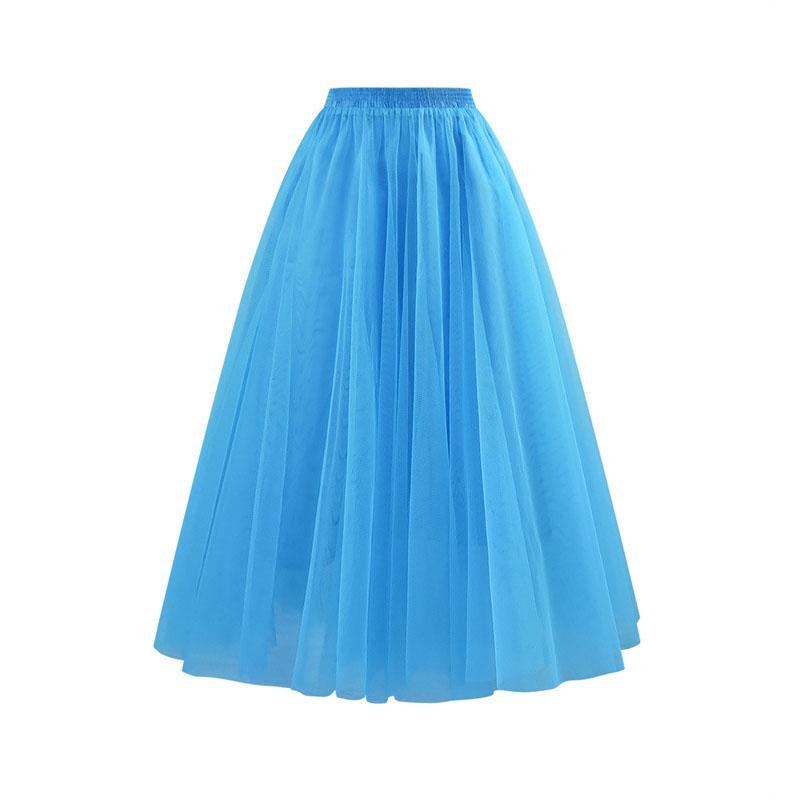 

Женская зеленая юбка-пачка, юбка-трапеция из сетчатого тюля в складку длиной до середины голени, с высокой талией, официальная одежда для вечеринок, пышная юбка для танцев для карнавала XL