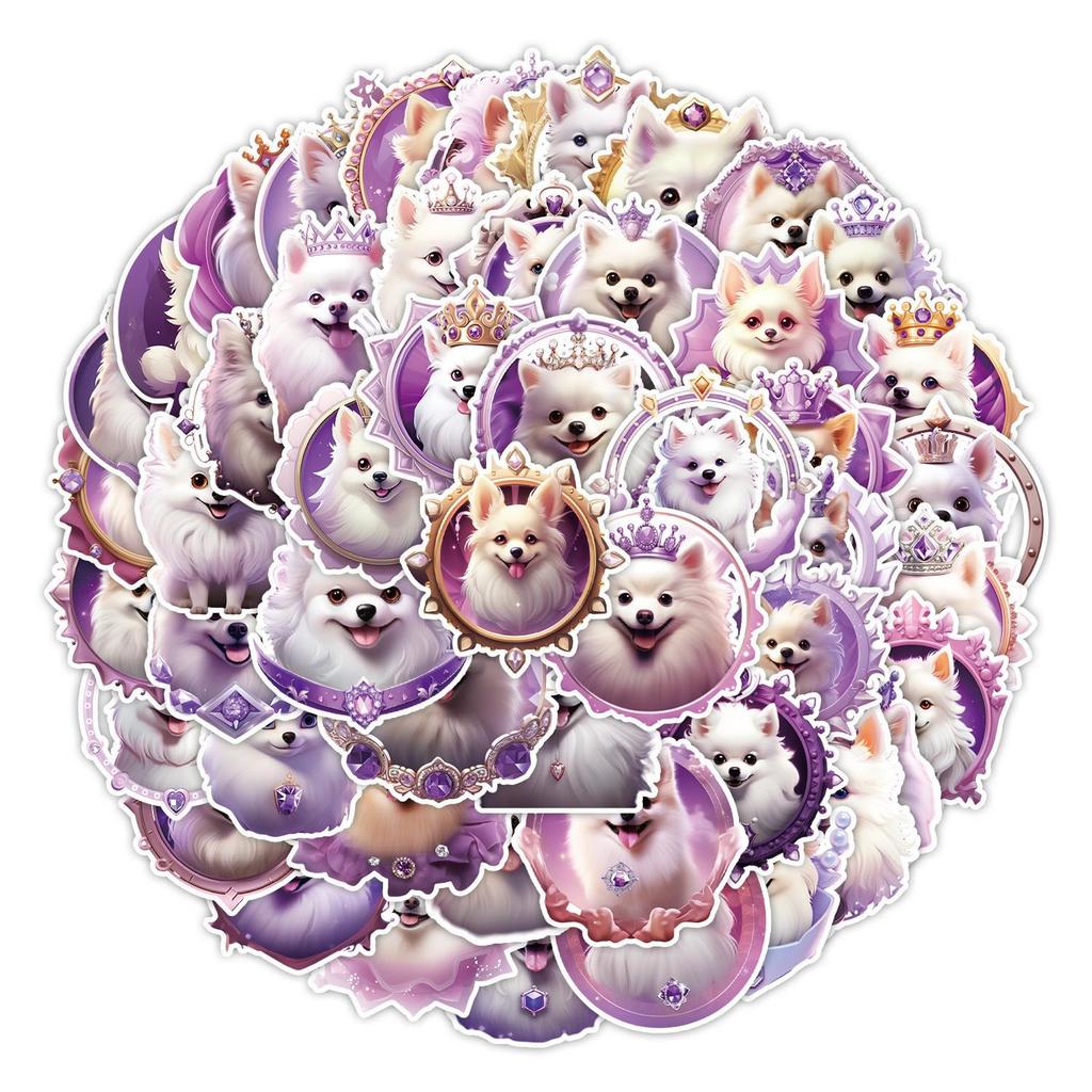 50PCS Cute Cartoon Puppy Stickers: Waterproof Decorative Decals for Phone, Tablet, Laptop, and Refrigerator