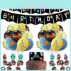 Theme Birthday Party Decoration Supplies Set Banner Balloon Insert Cake