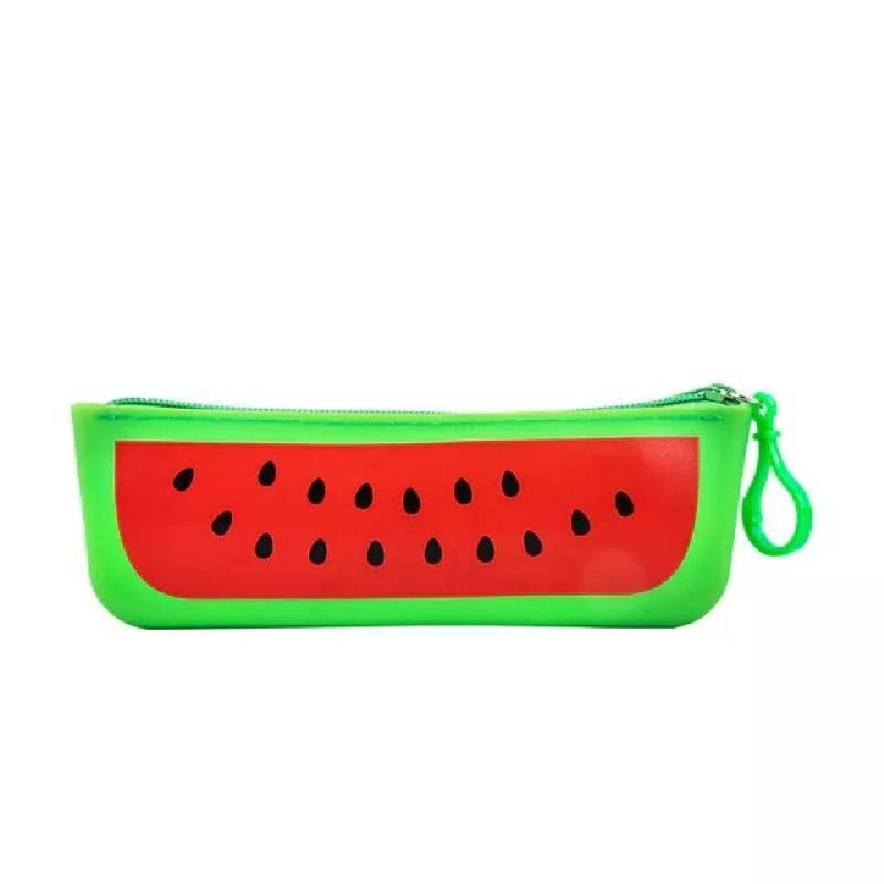 Cute Silicone Pencil Case For Kids Fruit And Vegetable Design Adorable Cartoon Storage Bag