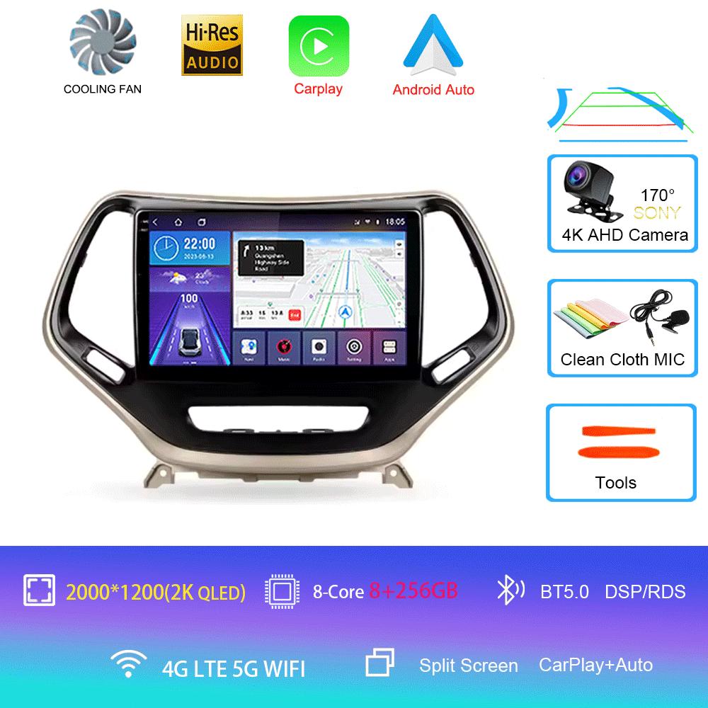 Android 14 For Jeep Cherokee 5 KL 2014 - 2018 Car Radio Multimedia Video Player Navigation No 2din 2 din DVD