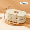 WORTHBUY New 730ML Picnic Portable Double-layer Bento Lunch Box For Student Microwave Safe Fruit Salad Food Container With Strap