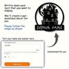 Bohemian Style Halloween Haunted House Metal Sign Personalized Surname Door Hanging Special Occasions