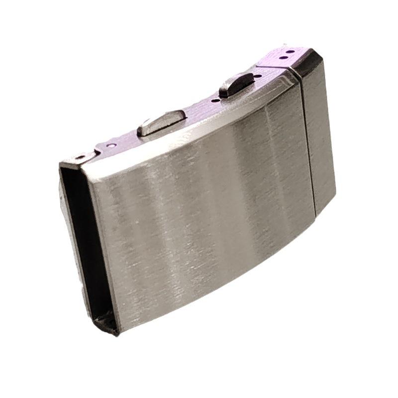 Correa de Reloj de Acero Inoxidable 316L de Primera Calidad con Cierre de Doble Pulsador, Longitud Ajustable 18/20/22mm