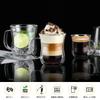 Ecooe Set of Borosilicate Glass Cups with Lightweight and Perfect for Hot and Cold and Glass Mugs Double-Walled Glasses, 350ml, 2, Condensation-Free,