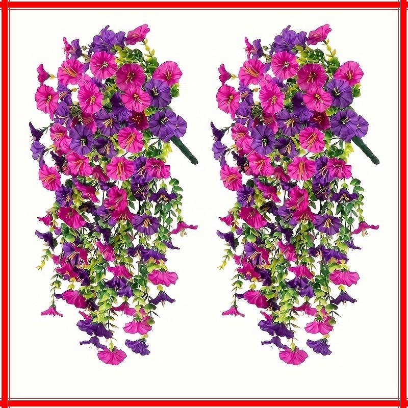 

Resistant Artificial Outdoor Plants Precisetrue Hanging Flowers Home Garden Decoration 29 in Silk Petunia Fake Plant For Yard