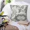 Federa per Cuscino Quadrata Floreale Parigina Francese Poliestere Lino Velluto Creativa con Zip Decorativa Copricuscino da Arredo Copricuscino da Letto