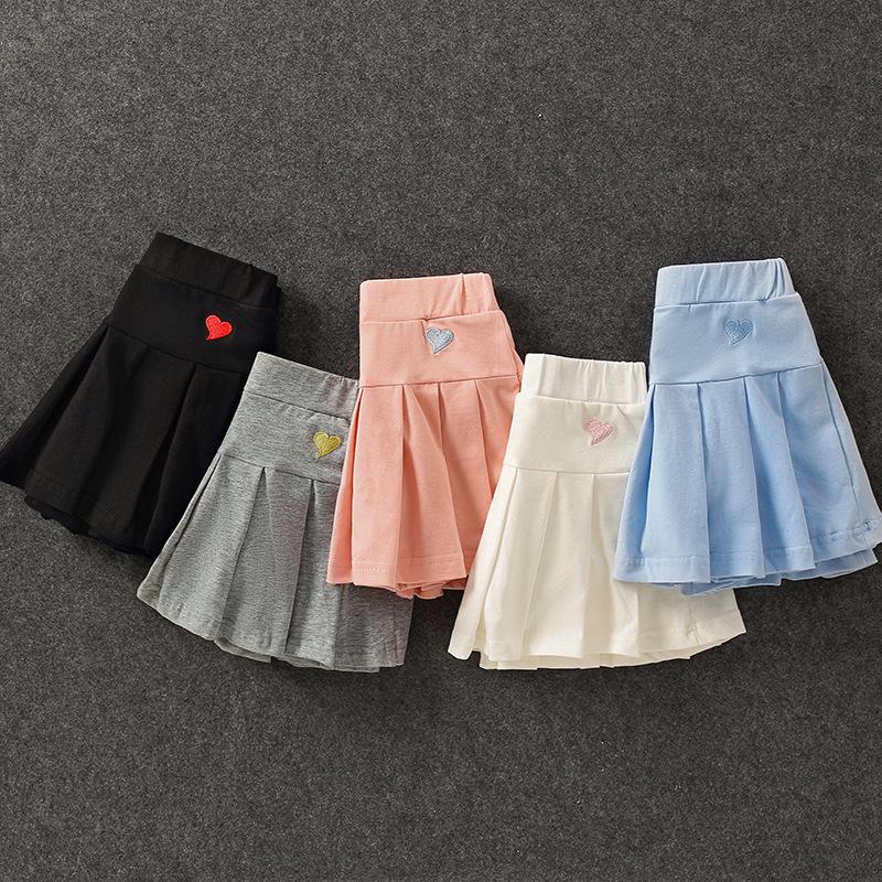 Girls' New All-Match Pleated Culottes Summer Skirt Inner Safety Pants Student Uniform Skirts