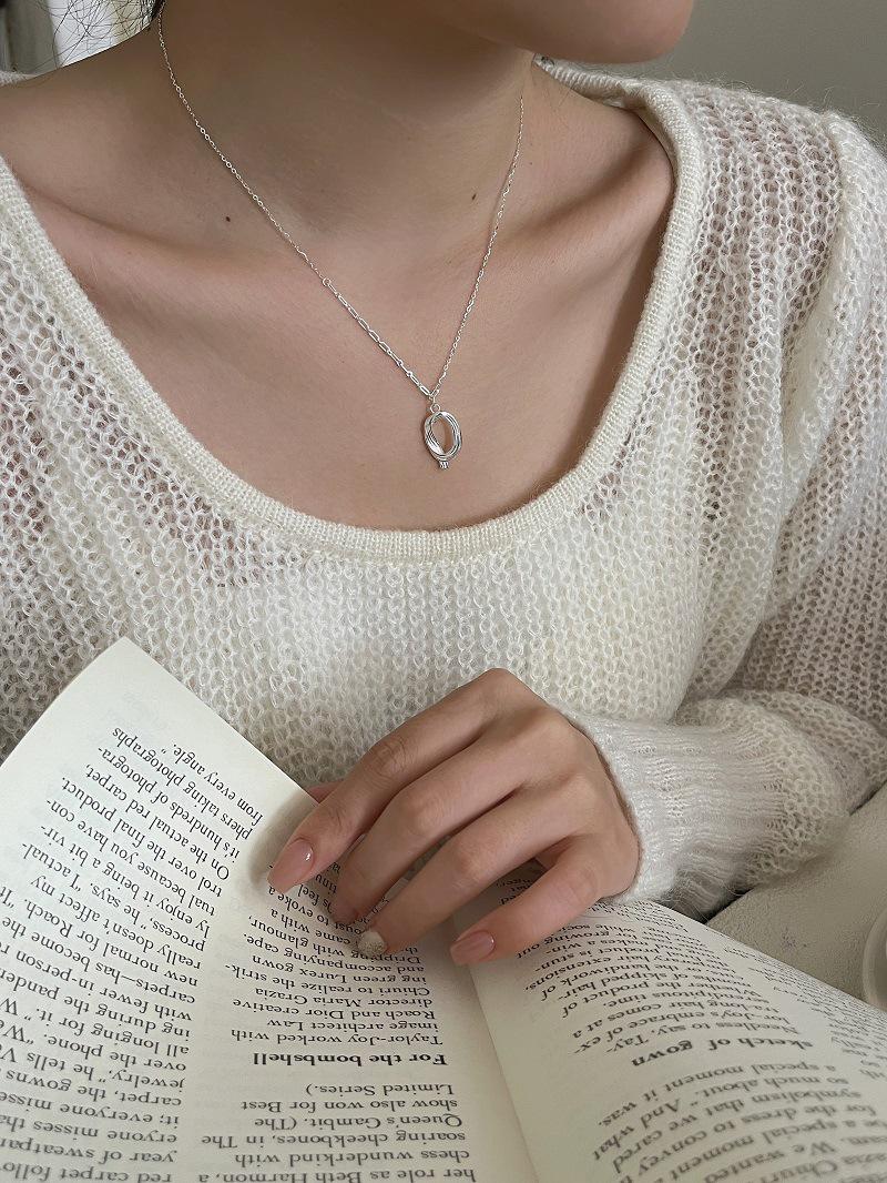 S925 Sterling Silver Round Pendant Necklace for Women - Elegant and Versatile Design 925 Silver серебряный