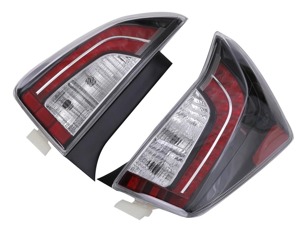 30 Series Prius Tail Turn and Backup Lights Left and Right Late US Fits and Late North American Aftermarket Parts Lights, Signals, (Inner Black, Set)