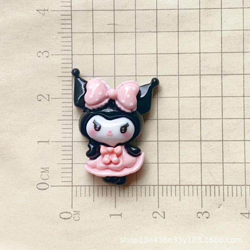 10 Pcs New Kawaii Cartoon Girl Hamburg Telephone Resin Flat Back Scrapbook Figurine Diy Bow Decor Accessories Crafts A2