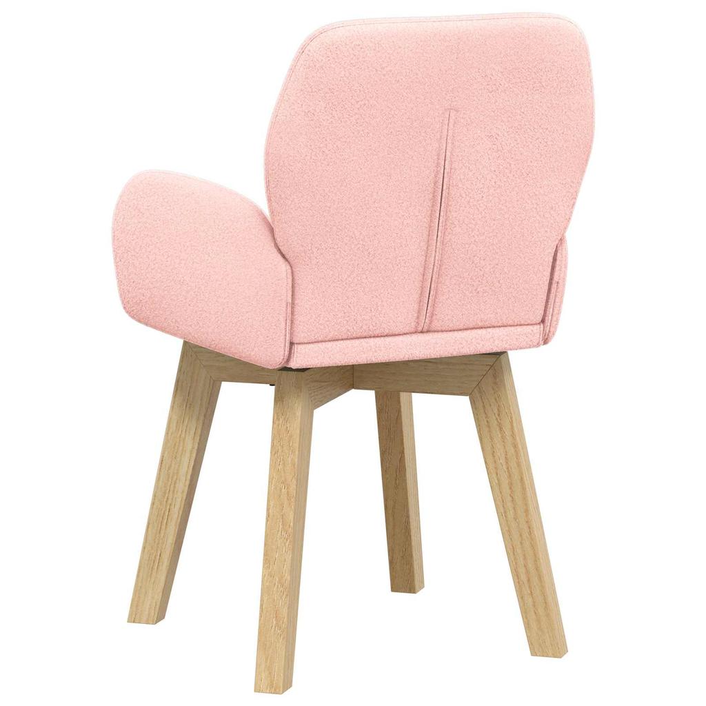 Swivel Dining Chair 2 Pcs Boucle Pink 54 X 58 X 87 Cm