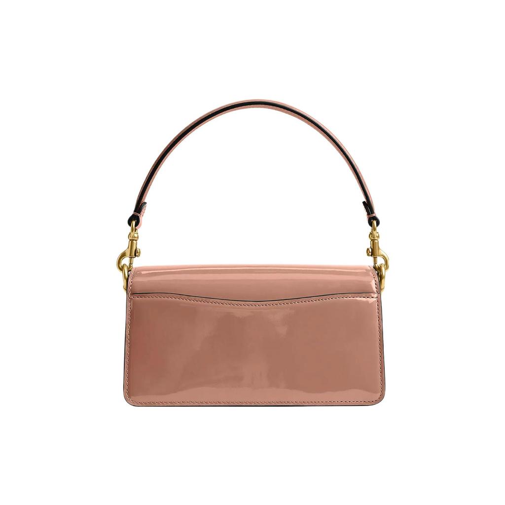 Coach Tabby 20 Embossed Letter Logo Flap Hardware Snap Multifunctional Pocket Patent Leather Bag Women Handbags Cappuccino Brass CM556-B4A80