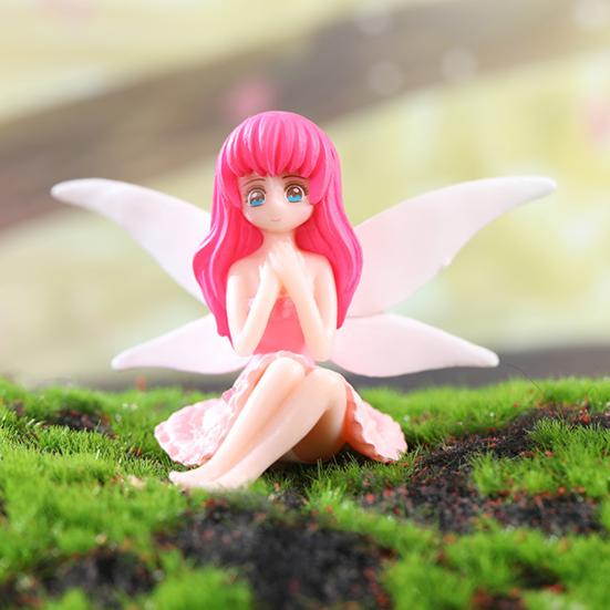 Modern Eye-catching Creative Adorable Scene Layout Flower Fairy Ornament for Garden Statue