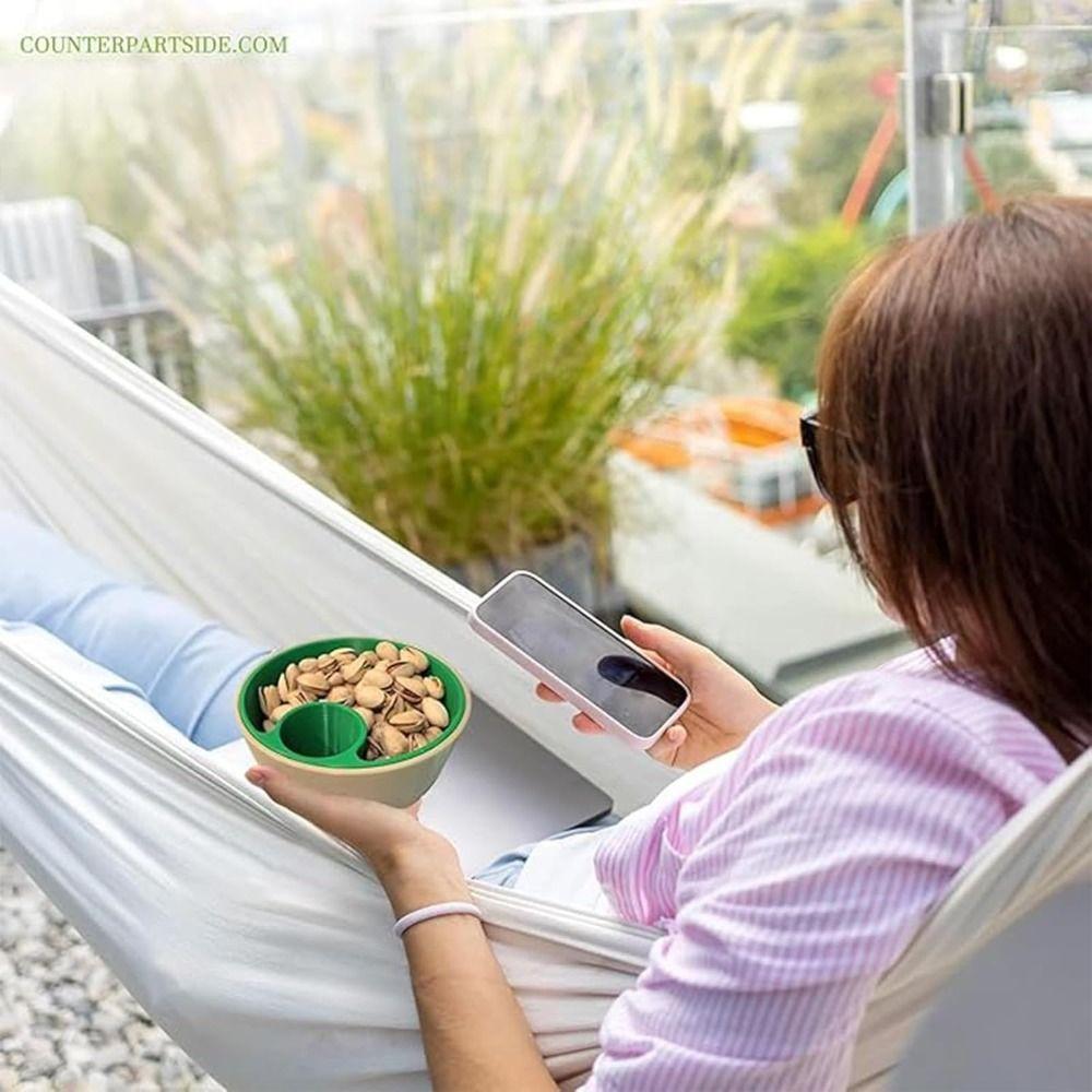 Easy To Clean Pistachio Bowl Set Reused 2-in-1 Snack Organizer Shell Storage Holder  Kitchen Tool