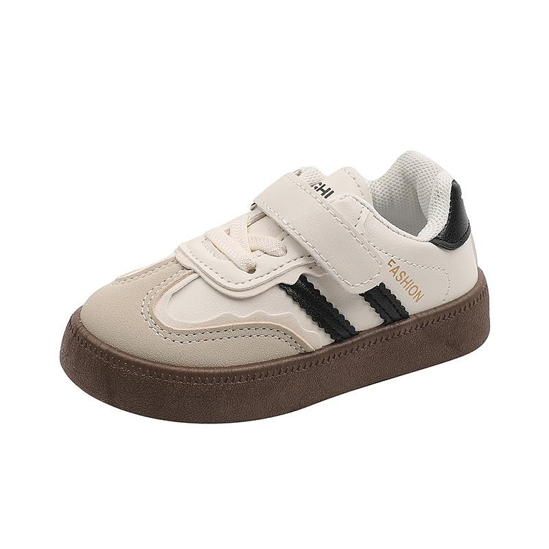 Children's Moral Training Shoes 2025 Spring and Autumn Boys' Sports Shoes Solid-soled Velcro Board Shoes Girls' Baby Soft-soled Forrest Gump Shoes