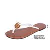 Large size flip-flops for women's 2025 summer new flat-bottomed butterfly decorative outer wear, versatile women's sandals