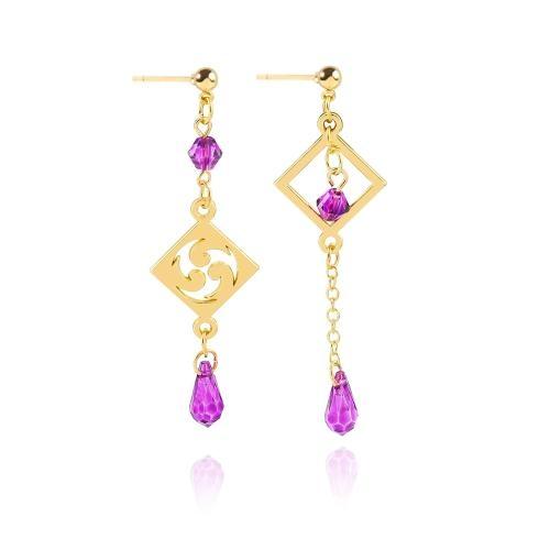 Game Genshin Impact Earring Tartaglia Hu Tao Venti Kaeya Alberich Aether Qiqi Keqing Cosplay Clip Earrings Foe Fans Jewelry Gift