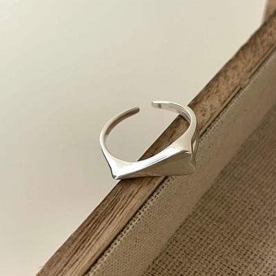 Suichuang S925 Sterling Silver Geometric Heart Design Women's Ring