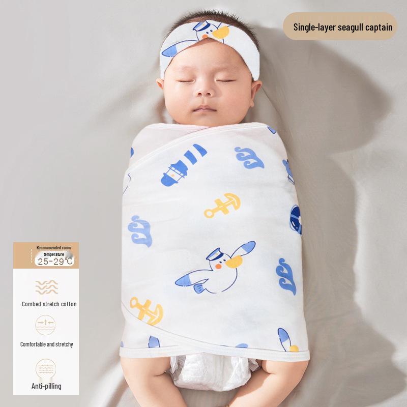 

Спальный мешок для новорожденных против испуга: Легкое пеленальное одеяло для весны/лета. 35x90cm