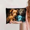 New Women Powder Puff Storage Bags Large Capacity Makeup Travel Toiletry Bag Cartoon Printed Zipper Bags Makeup Tool Accessories