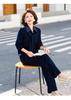 Sophisticated Spring & Autumn Two-Piece Set for Middle-Aged and Elderly Women - 2026 New Style Lapel Shirt Set
