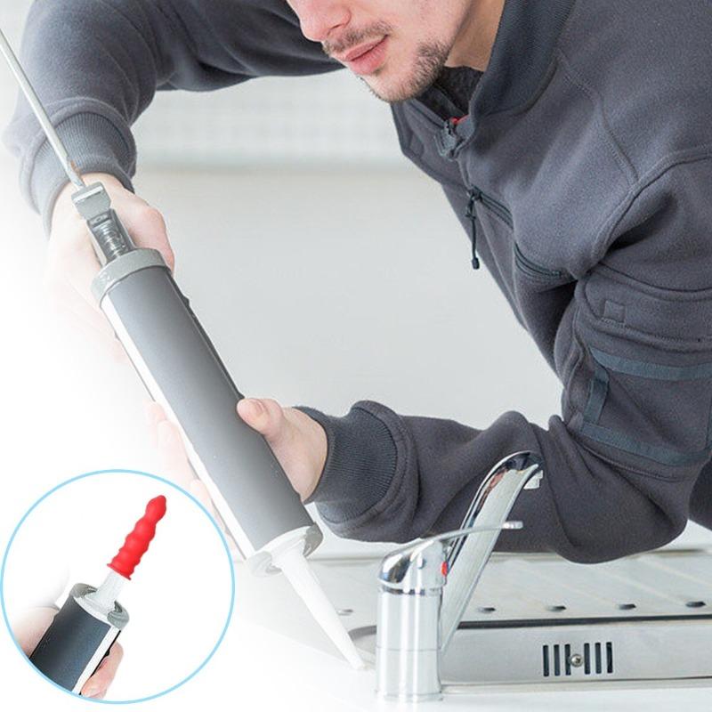 Red Caulk Cap Caulk Saving Sealer Saver for Open Caulking Tube Sealing Preserving Durable Easy To Use DIY Home Repair Tool