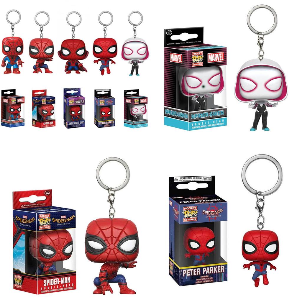 Spider-Man Universum Sammlerstücke Mit Ständer, Umhang Und Schlüsselanhänger