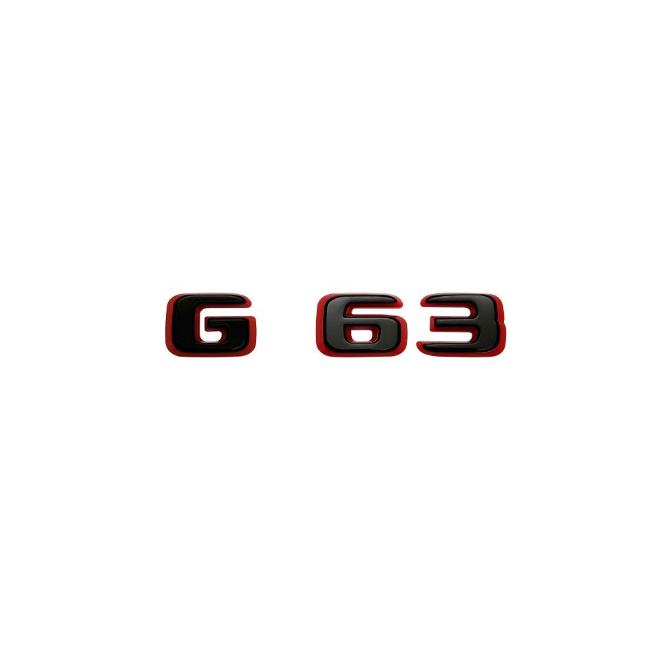2024 New style Two tone Letters Numbers G63 G65 V8 BITURBO Emblem for Mercedes Benz AMG W464 Car Trunk Nameplate Logo Sticker FF71