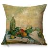 Vintage Nordic Still Life Oil Painting Art Decoration Throw Pillow Case Vase Milkjug Green Fruits Design Car Sofa Cushion Cover