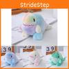 Trendy Tie-dye Dinosaur Plush Keychain With Pp Cotton Filling And Rabbit Fur