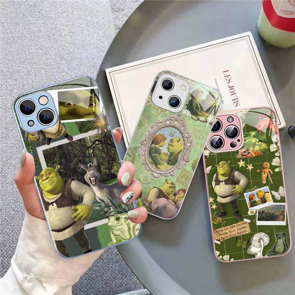 Classic Movie S-Shrek For IPhone 14 13 12 Mini 11 Pro XS Max X XR 14 Plus Tempered Glass Cover